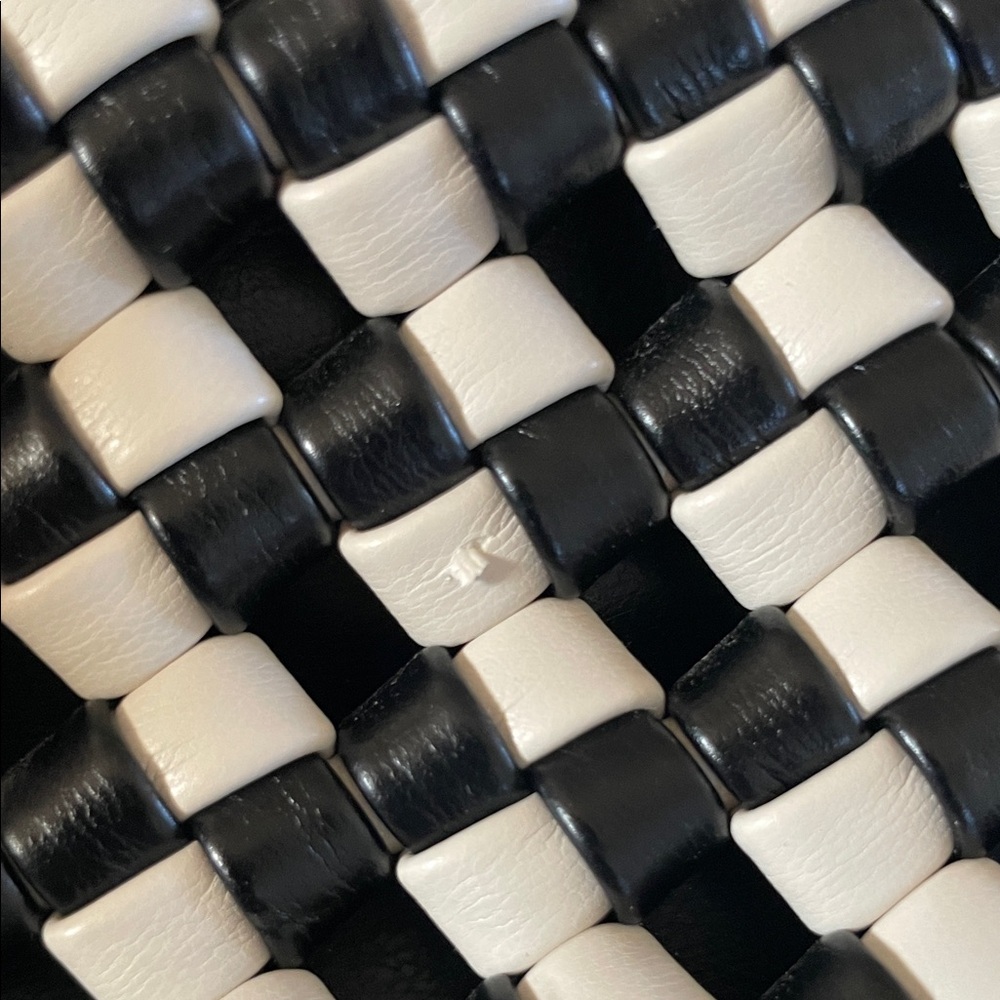 Sincerely Jules Black and White Woven Bag - Picture 8 of 8